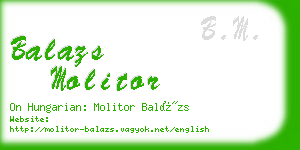 balazs molitor business card